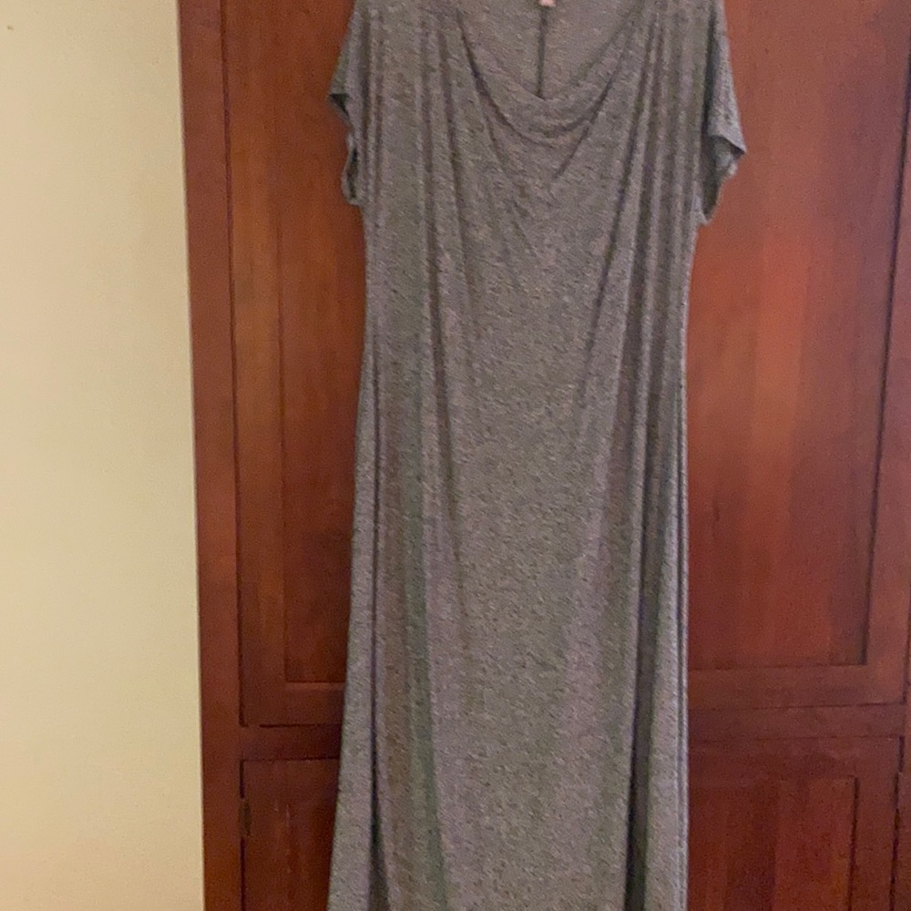 Black tweed maxi dress